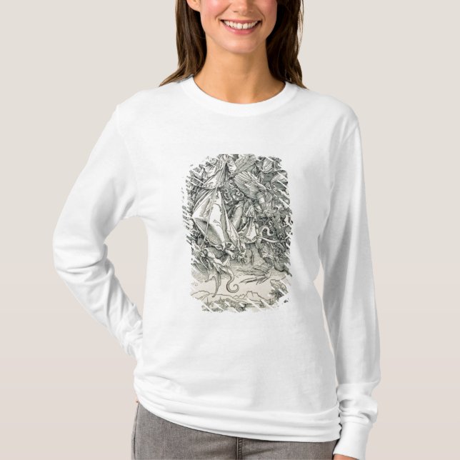 Camiseta San Miguel que lucha con el dragón (Anverso)