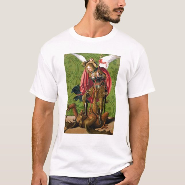 Camiseta San Miguel que mata al dragón (Anverso)