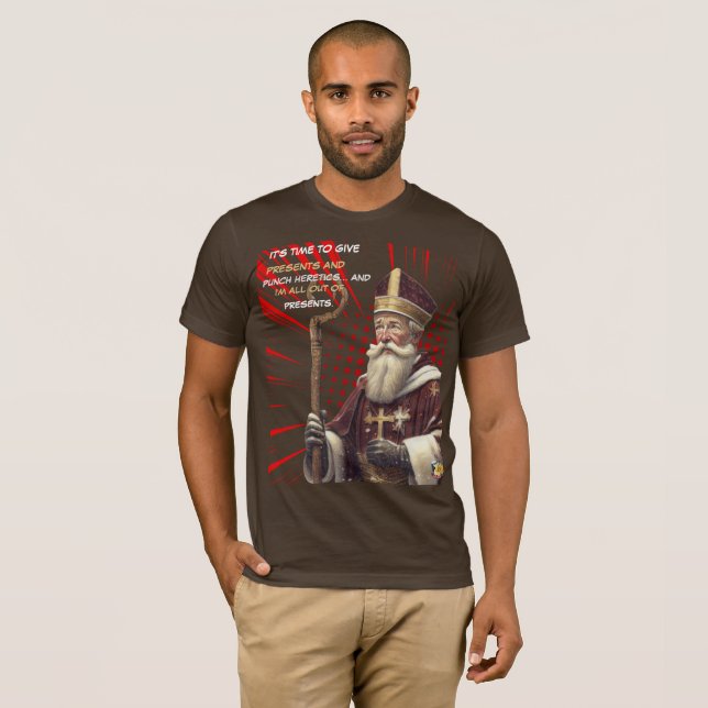 Camiseta San Nicolás “Golpea a los Herejes” (Anverso completo)