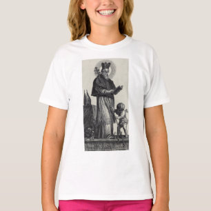 Camiseta San Patricio Apóstol de Irlanda Arte Monocromo