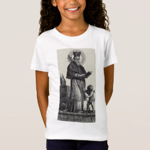Camiseta San Patricio Apóstol de Irlanda Arte Monocromo