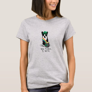 Camiseta San Patricio del Día de Boston Terrier (negro) Per