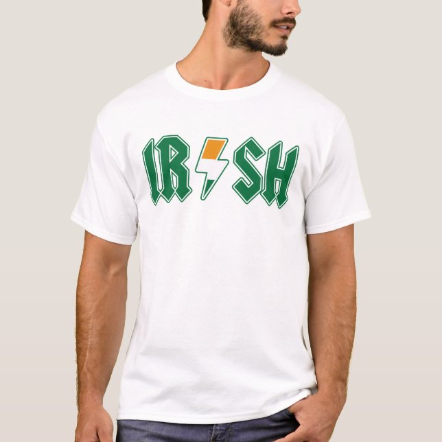 Camiseta San Patrón Día Retro Banda de rock irlandés Rockst (Anverso)