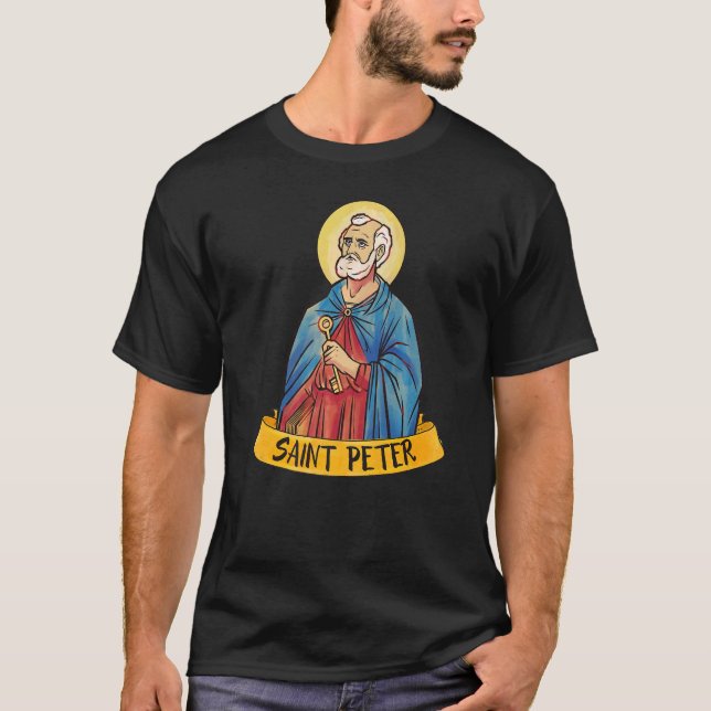 Camiseta San Pedro Las Claves De Apóstol Del Reino Católico (Anverso)