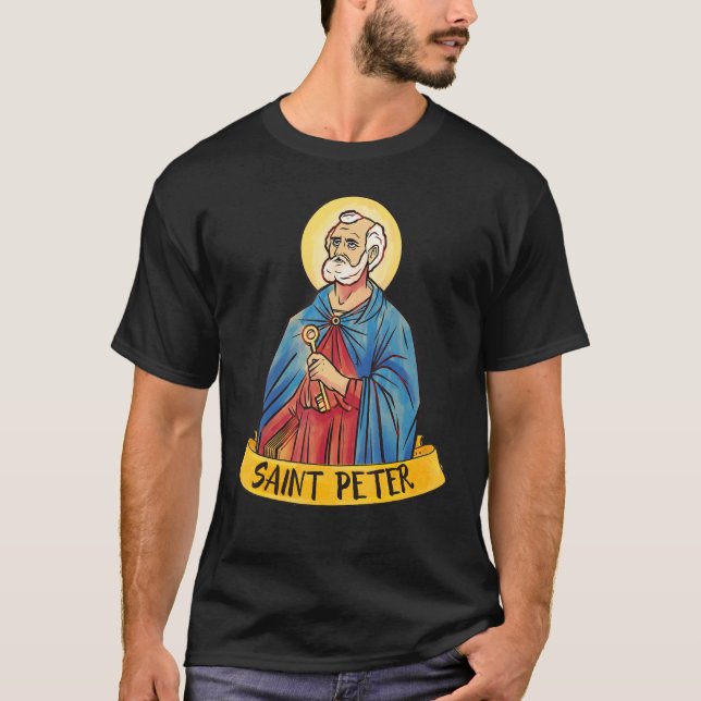 Camiseta San Pedro Las Claves De Apóstol Del Reino Católico (Anverso)