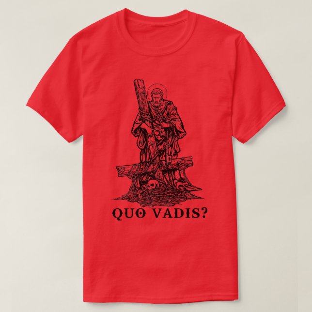 Camiseta San Pedro Quo Vadis Talla Católica Christian J (Diseño del anverso)