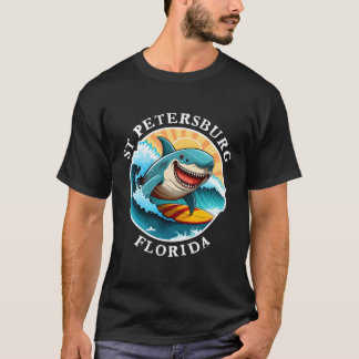 Camiseta San Petersburgo Florida Feliz Surfing Shark