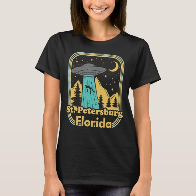 Camiseta San Petersburgo Florida Ufo Alien Hunter Estado 80 (Anverso)