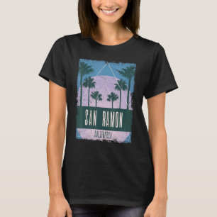 Camiseta San Ramon California CA Vaporwave Retro 80