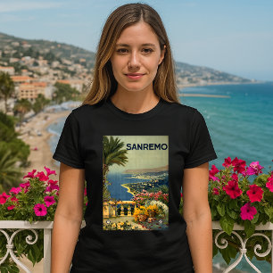 Camiseta San Remo, Italia Turismo de Viajes Antiguos