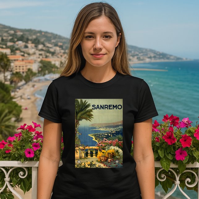 Camiseta San Remo, Italy Vintage Travel Tourism (Subido por el creador)
