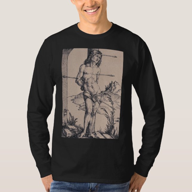Camiseta San Sebastián pegado a la columna (Anverso)