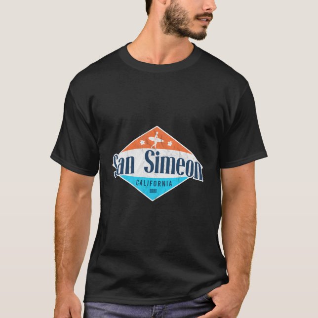 Camiseta San Simeon California Beach Flag Surf Ca (Anverso)