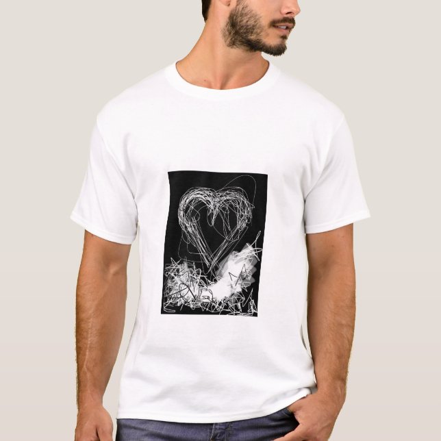 Camiseta San Valentín blanco y negro (Anverso)