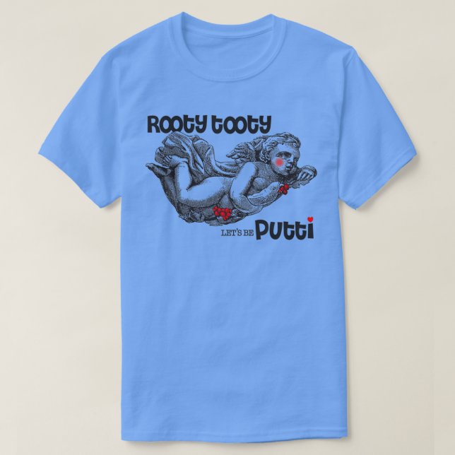 Camiseta San Valentín con el putti cupido de la historia de (Diseño del anverso)