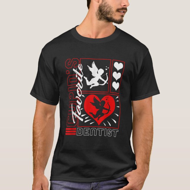 Camiseta San Valentín Cupido es el Dentista Dentista Favori (Anverso)
