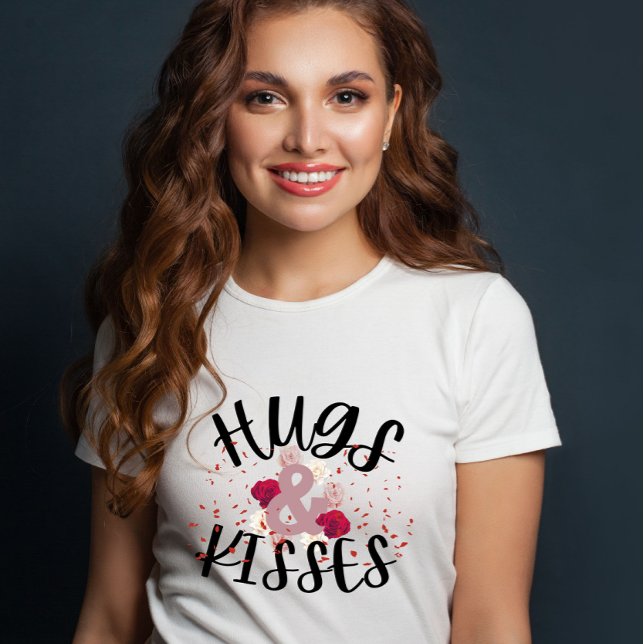 Camiseta San Valentín de abrazos y besos (Subido por el creador)