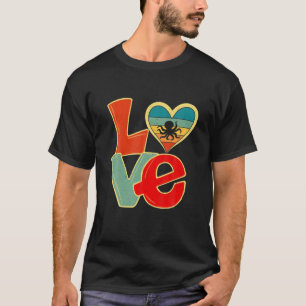 Camiseta San Valentín de animales de ultrasonido de pulpo v