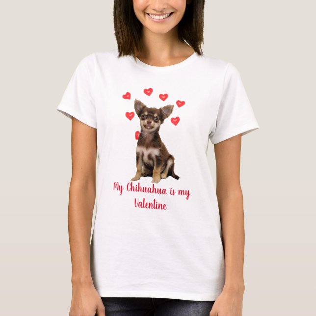 Camiseta San Valentín de Chihuahua para fiestas de amantes  (Anverso)