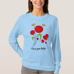 Camiseta San Valentín de corazón rojo