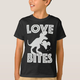 Camiseta San Valentín de Dinosaurio Mordiscos de Amor 