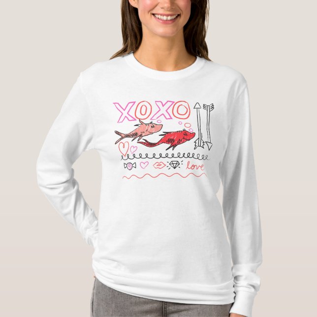 Camiseta San Valentín de Dr. Seuss | Diseño XOXO (Anverso)