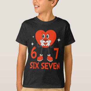 Camiseta San Valentines Divertidos Seis Siete Corazones 6 7