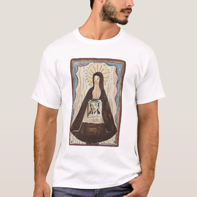 Camiseta San Verónica Jesús de la cara de la pintura de art (Anverso)