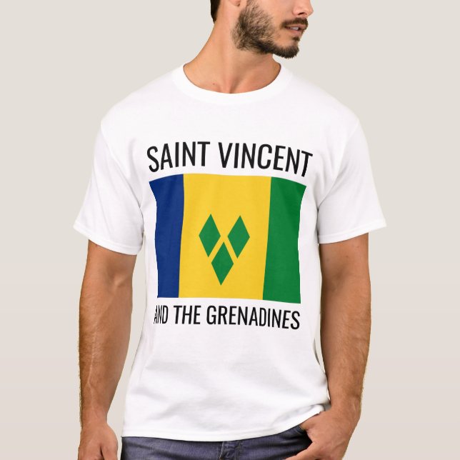 Camiseta San Vicente y las Granadinas / Bandera nacional mu (Anverso)