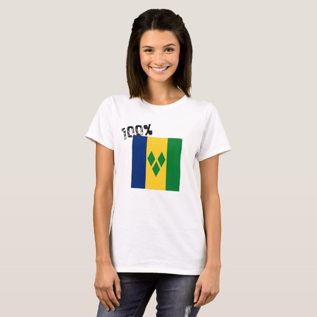 Camiseta San Vicente y las Granadinas bandera Vincy (Anverso completo)