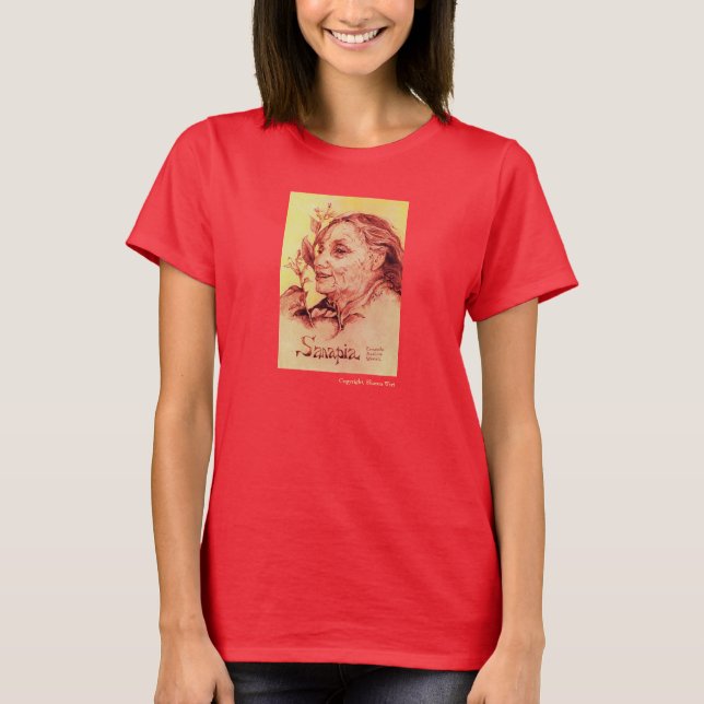 Camiseta Sanapia: Mujer de la medicina comanche (Anverso)
