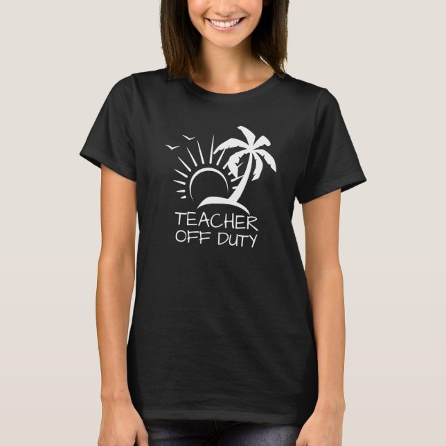 Camiseta Sand Beach Seagulls Maestra Vacacional Sin Servici (Anverso)