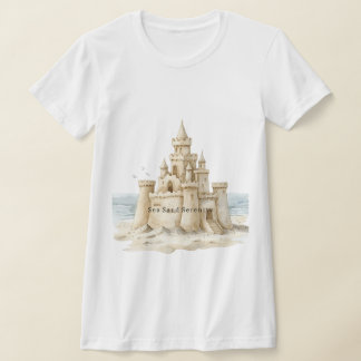 Camiseta Sand Castle Beach Sea Sand Serenity