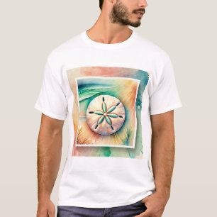 Camiseta Sand Dollar in the Light 060824AREF122 - Watercolo