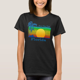 Camiseta Sand Key Park Florida Retro Tropical Beach Sunset