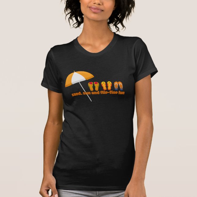 Camiseta Sand, Sun and Flip Flop Fun (Anverso)