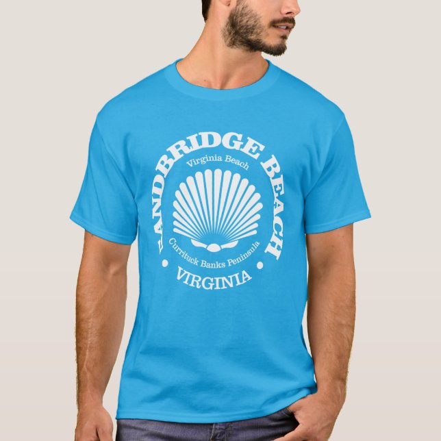 Camiseta Sandbridge Beach (concha de mar) (Anverso)