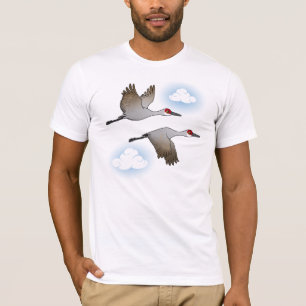 Camiseta Sandhill Cranes en vuelo