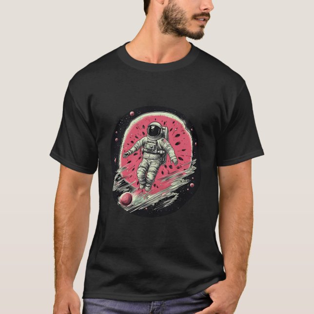 Camiseta sandía astronauta en el espacio (Anverso)