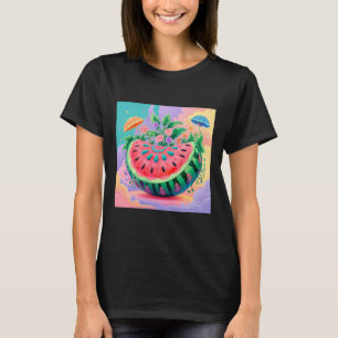 Camiseta sandía colorida