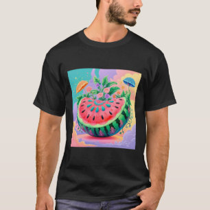 Camiseta sandía colorida