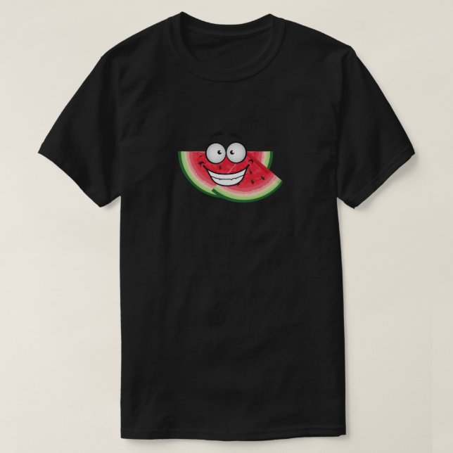 Camiseta sandía con cara divertida (Diseño del anverso)