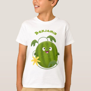 Camiseta Sandía de dibujos animados sonriente y linda