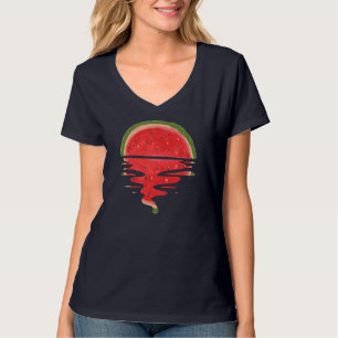 Camiseta sandía de fruta tropical Melón de onda de vapor