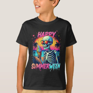Camiseta Sandía de Verano Jack-o-lantern Feliz Summerween