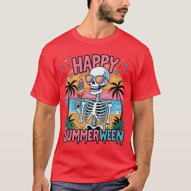 Camiseta Sandía de verano Jackolantern Feliz Summerween Sk (Anverso)