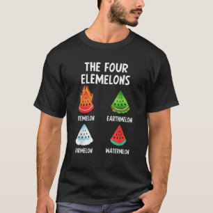 Camiseta sandía divertida familia Fiesta verano fruta cuatr