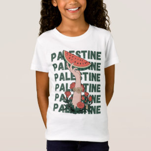 Camiseta sandía, flores y Palestina libre Repetir