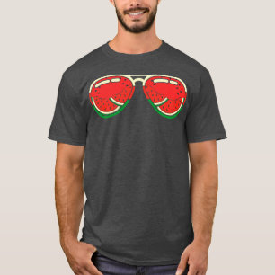 Camiseta sandía Gafas de sol Verano tropical Fruta exótica