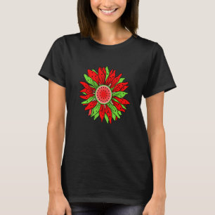 Camiseta sandía girasol verano paz amor sandía